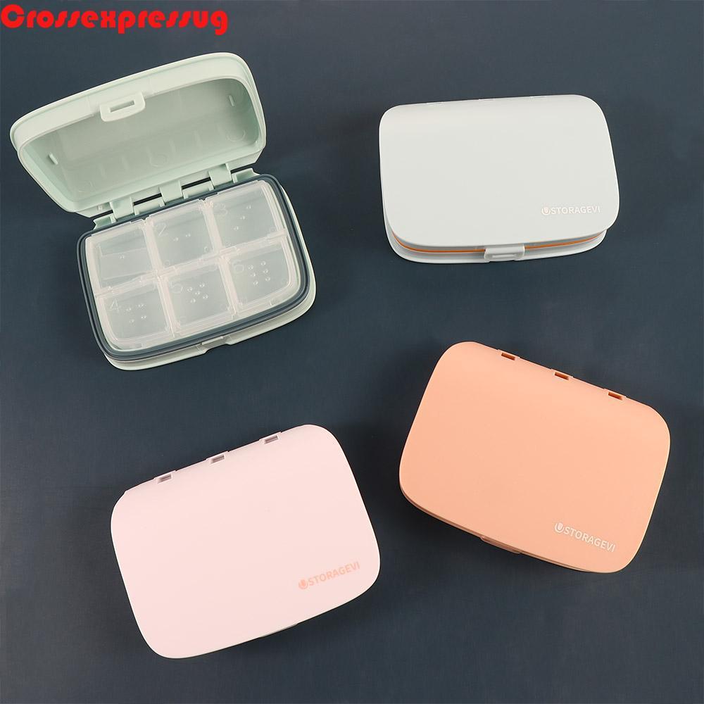 VORTEX Pill Case Travel คุณภาพสูงกล่องยา Pill Organizer Case Candy Box 4/6 Grid Pill Tablet Dispense