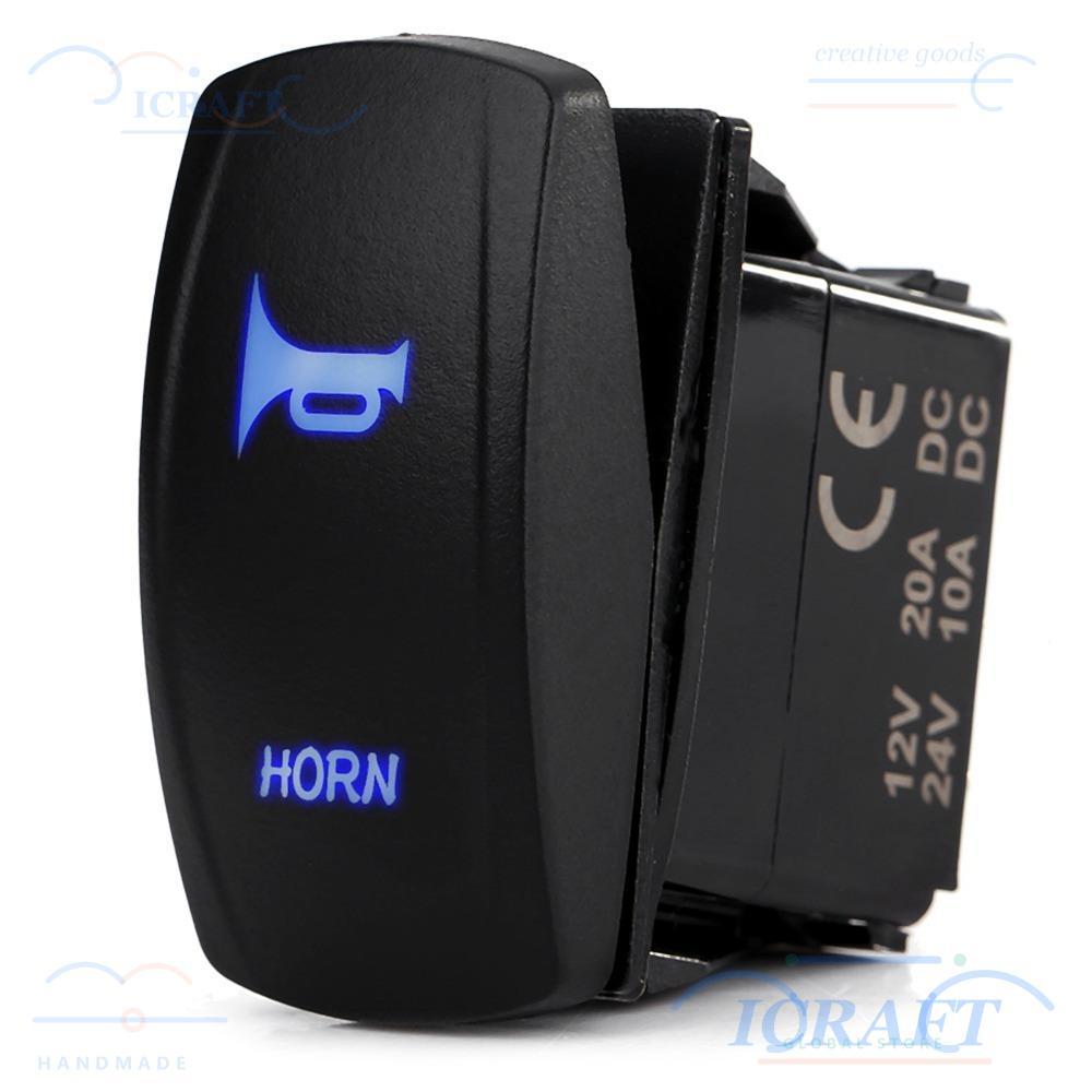 CRAFTMX Rocker Toggle Switch, On Function 12 V-24 V On Rocker Switch, universal 3 Pin การออกแบบกันน้