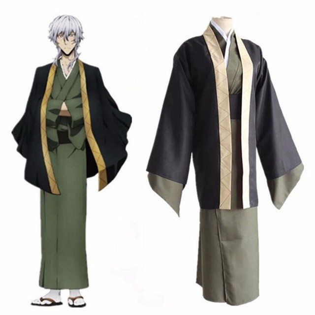 อะนิเมะ Bungo Stray Dogs Fukuzawa Yukichi คอสเพลย์ญี่ปุ่น Kendo ชุดกิโมโนชุดฮาโลวีนเครื่องแต่งกายคริ