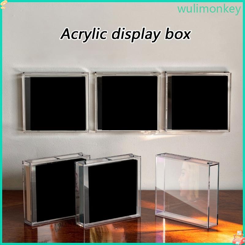 WU อะคริลิคโปร่งใสกล่องสําหรับ Double หรือ Triple Disc CDs กรณี Wall Mount Storage Solution CDs กรณี