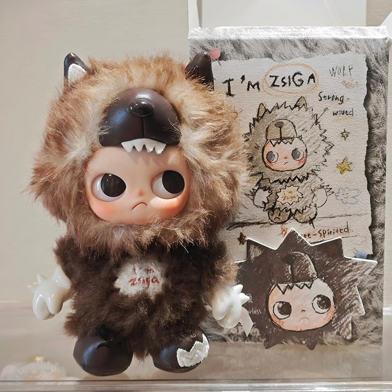 Ziga กล่องชายตาบอดเคลือบ m Series ตุ๊กตาของขวัญ zsigai สาวอินเทรนด์ของเล่นกาวจี้ zsiga