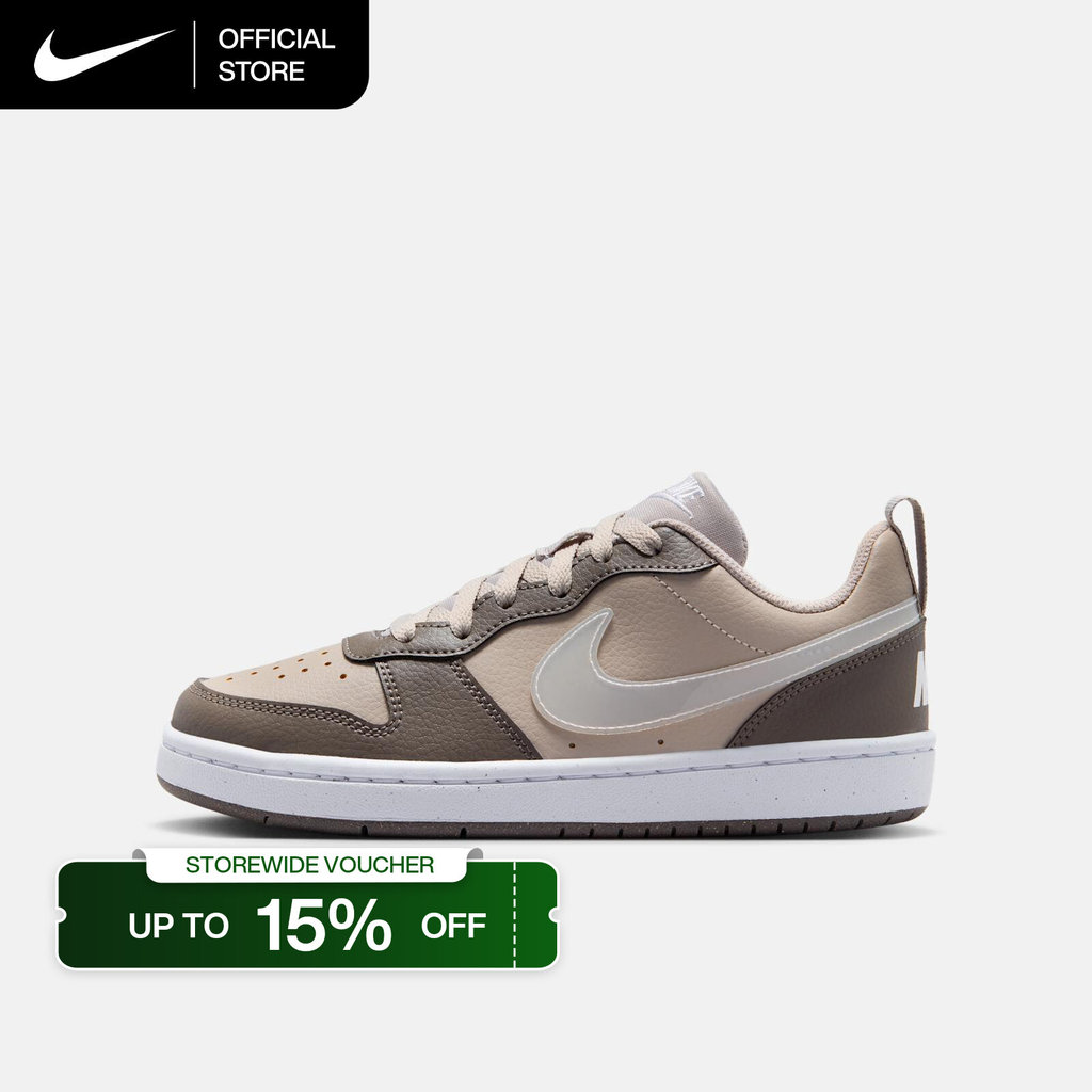 Nike Older Kids' Court Borough Low Shoes - Moon Particle [IV5820-200]