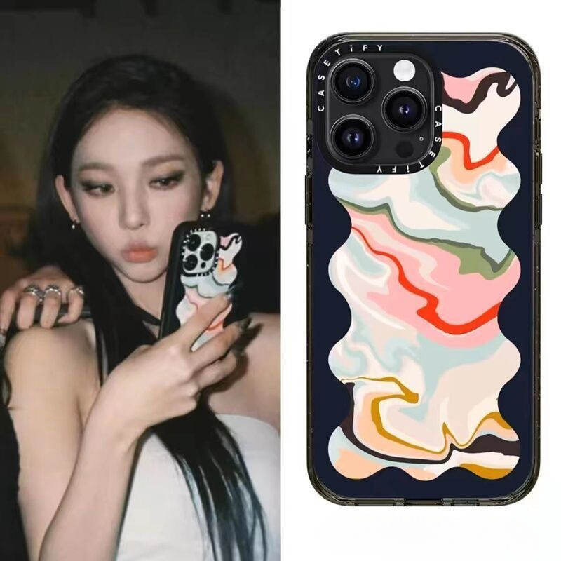 CASETiFY CASETiFY Celebrity Style iPhone15pro iPhone Case 16 Premium Wave Rainbow 13