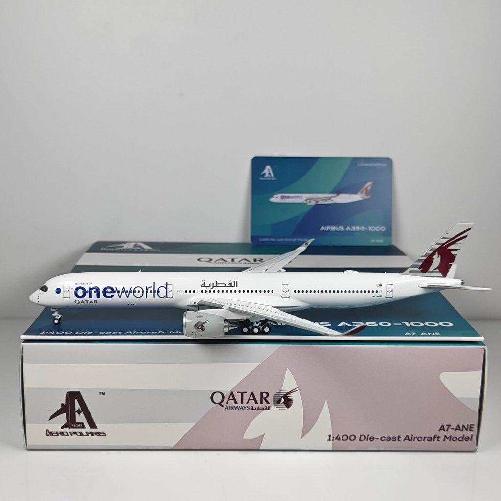 AeroPolaris 1: 400 Katar Air A350-1000 A7-ANE A7-AOA รุ่นโลหะผสม