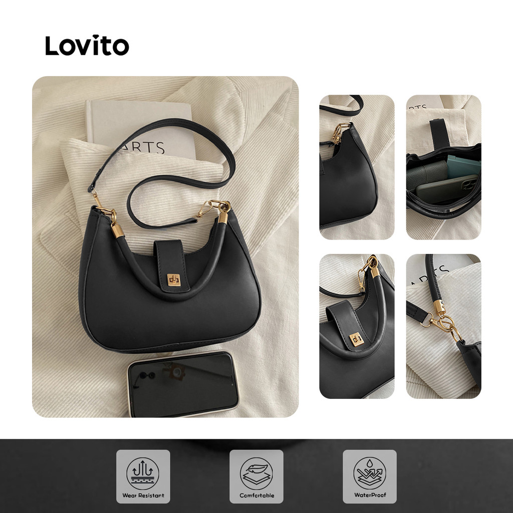 Lovito حقيبة كتف صغيرة بحزام عريض — صورة 7