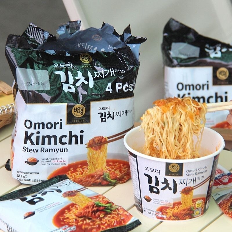 นําเข้า GS25 OMORI OMORI Classic Kimchi Ramen บะหมี่กึ่งสําเร็จรูปรสกะหล่ําปลีเผ็ด บะหมี่กึ่งสําเร็จ