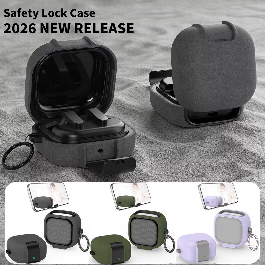 เคส Samsung Galaxy Buds4 / Buds4 Pro TPU+PC มีระบบ Save‑Lock ขาตั้งโทรศัพท์ กันกระแทก รองรับชาร์จไร้สาย
