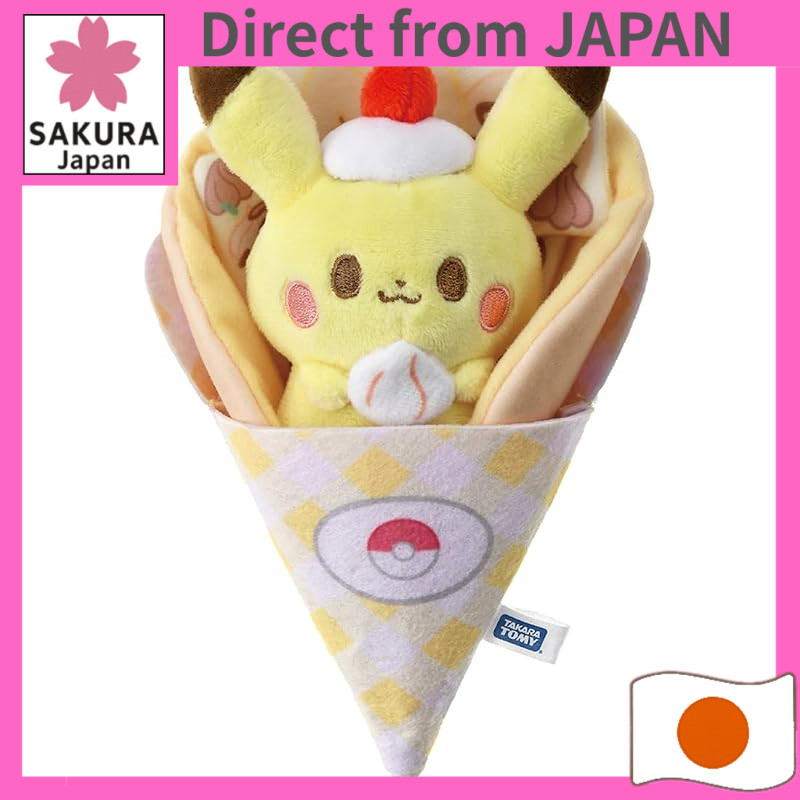 Pokemon Pokepiece Spinning Crepe Plush Toy Pikachu Piplup