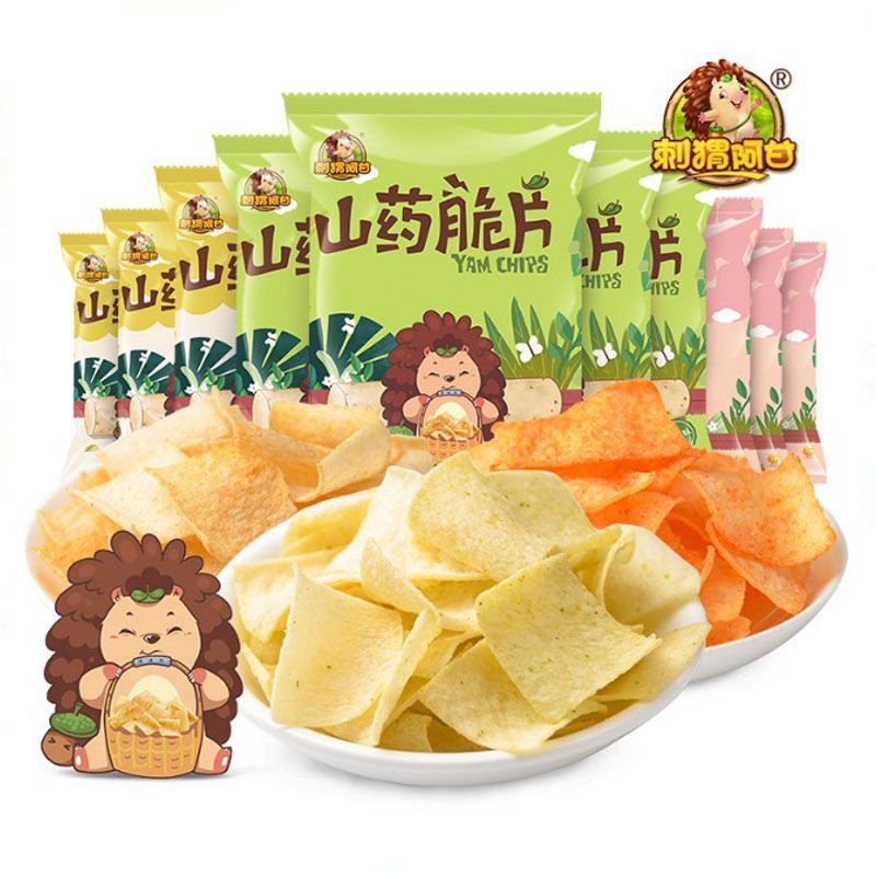 เม่น Forrest Yam Crisp Slices 31g Bag Yam Slices Squid Crisp Snacks Leisure Crisp Snacks Potato Chip