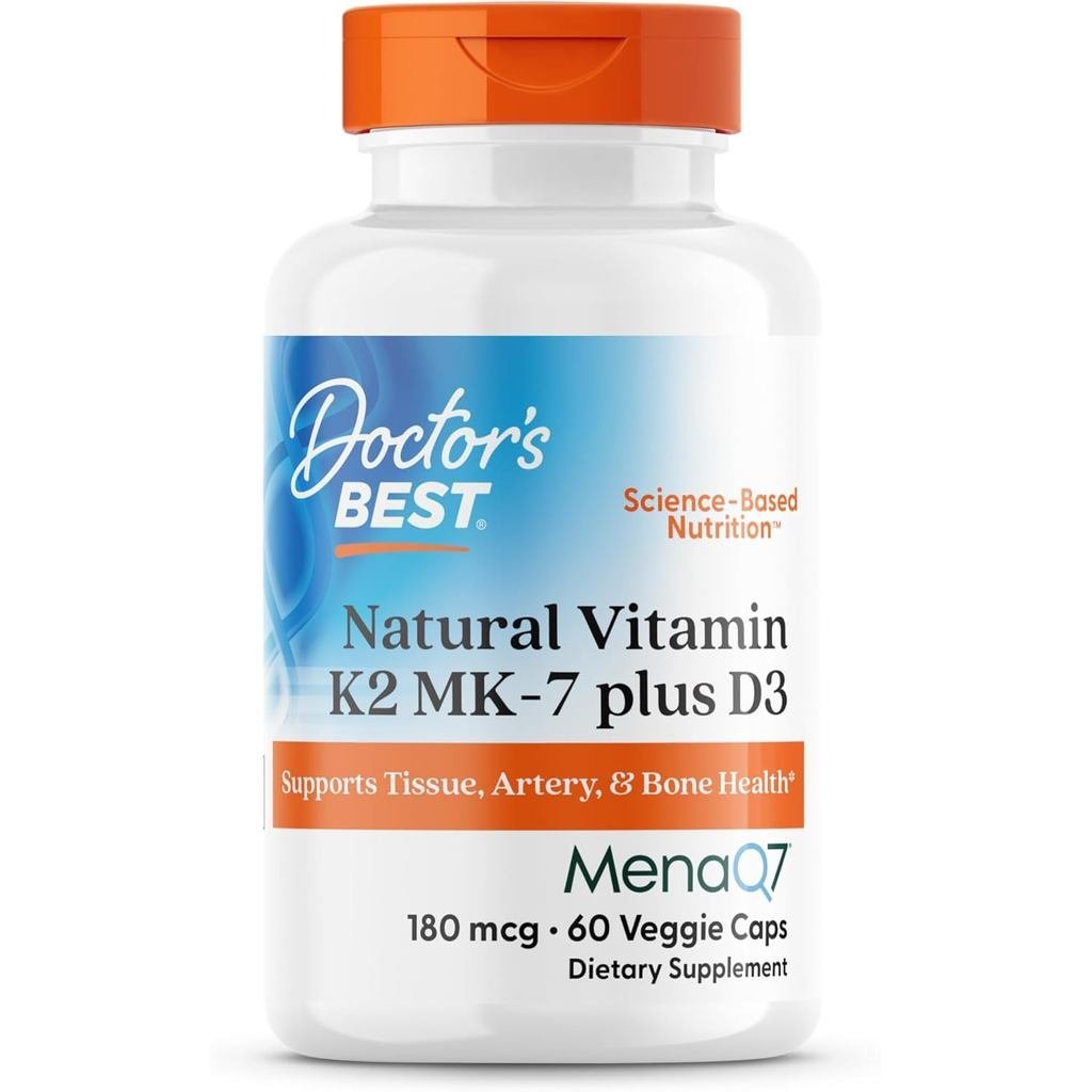 Doctors K2 MK7 Plus D3 Vit D3 และ K2 MK7 สําหรับผู้ชายและผู้หญิงพอร์ตเนื้อเยื่อ Artery & B สุขภาพ No
