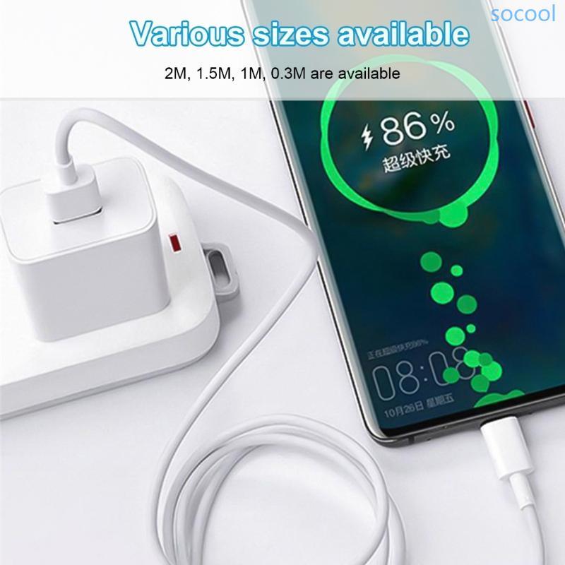 Soc* สะดวกสาย USB C ยาว Type C ถึง USB A สายชาร์จข้อมูล 6AFast Charge ขั้วต่อตรงสายสั้น Replac