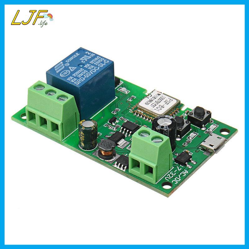LJF 12V WIFI ที่เปิดประตูสําหรับ Alexa Home iOS หรือ Android APP EWeLink ควบคุม