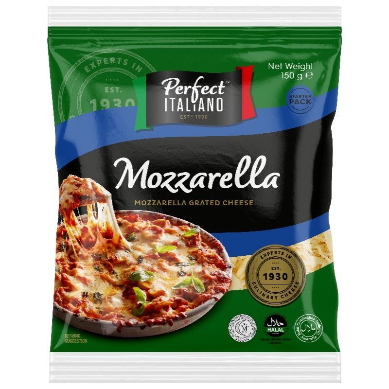 เพอร์เฟคมอสซาเรลล่าชีสชนิดขูด 150กรัม Perfect Mozzarella Grated Cheese 150g.