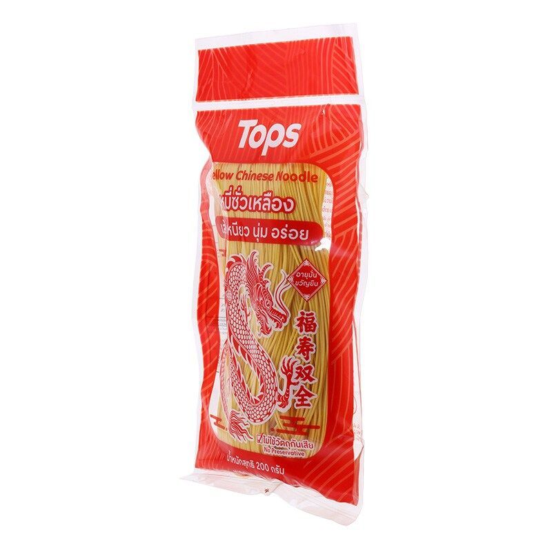 ท็อปส์หมี่ซั่วเหลือง 200กรัม Tops Chinese Yellow Noodle 200g.