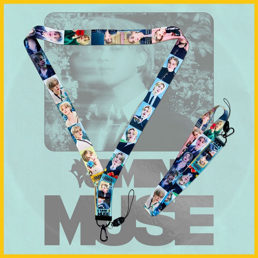 BTS JIMIN Lanyard MUSE Park JIMIN คู่มือสติกเกอร์เทป MUSE อัลบั้ม
