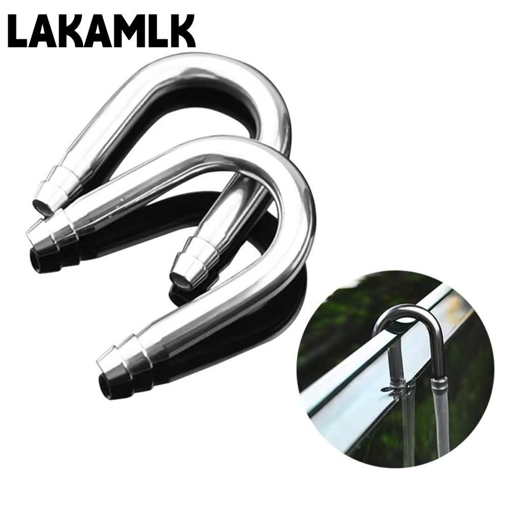 LAKAMLK Air Tube Connector, 4-5 มม.U Shape Aquarium Airline Connector, สแตนเลส Diffuser ใช้งานร่วมกั