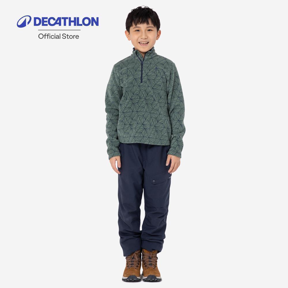 Decathlon Kids’ Hiking Fleece Jacket Half Zip เสื้อแจ็คเก็ตเดินป่าผ้าฟลีซ สำหรับเด็กอายุ 7-15 ปี รุ่น Mh100