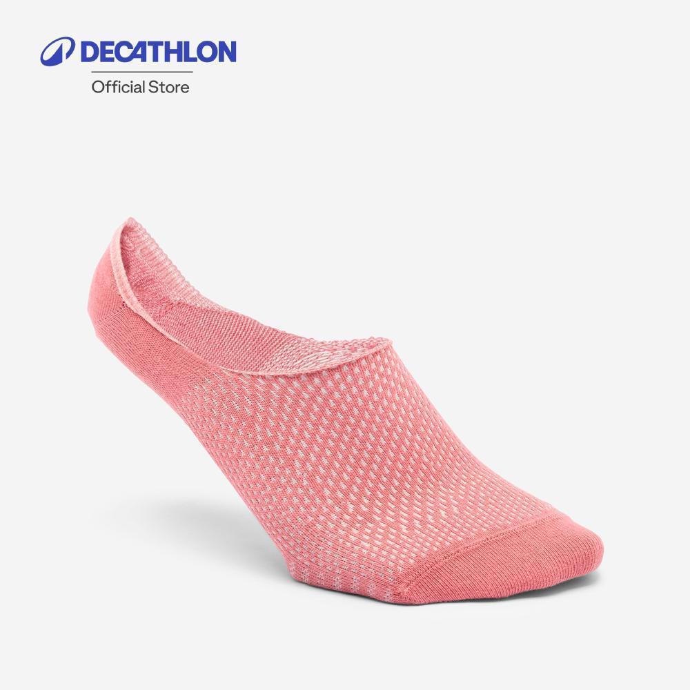 Decathlon Invisible Socks, Pack Of 3 ถุงเท้าซ่อนข้อแพ็ค 3 คู่ - Pink/Beige