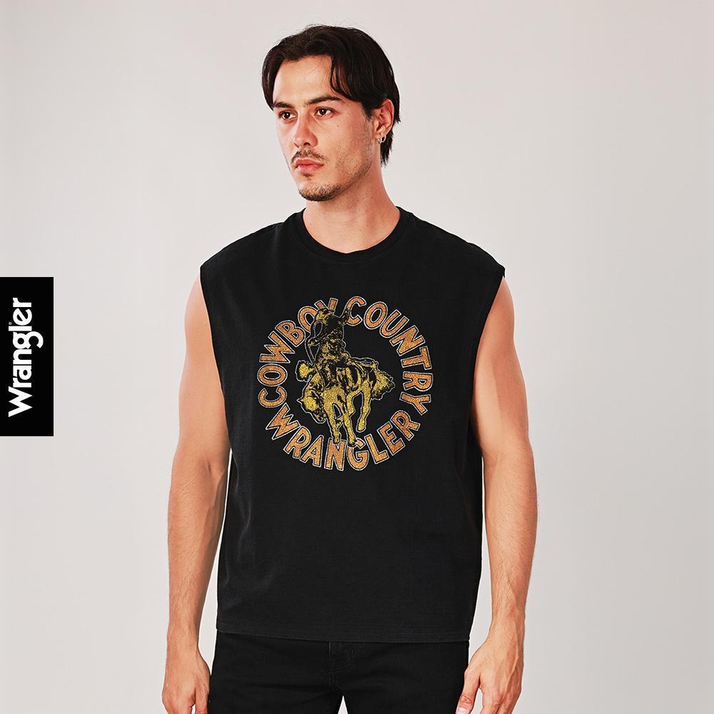 WRANGLER เสื้อยืดแขนกุดผู้ชาย คอลเลคชั่น Wrangler Legends รุ่น WR S226MTSLN21 สีดำ