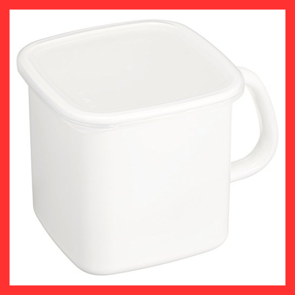 Noda Horo White Series Rectangle Large Storage Container with Handle, Seal Lid, MS-12K 【Direct from 