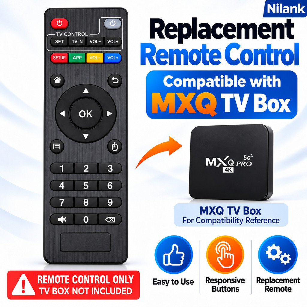 NiLANK รีโมทกล่อง Android TV Box MXQ PRO 4K X96 H96 T95 M8S รีโมททดแทน สำหรับกล่องทีวี