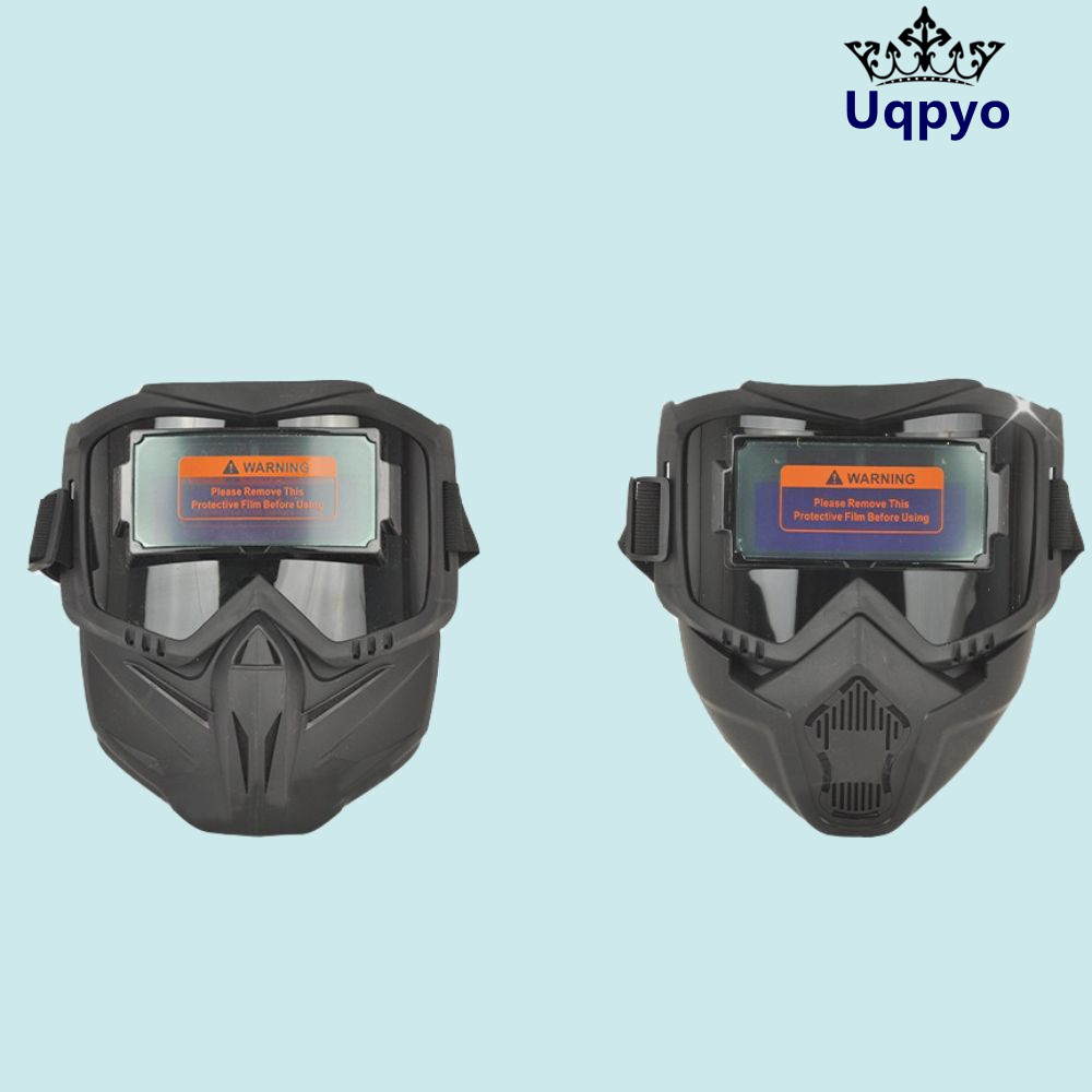 แว่นตาเชื่อม UQPYO แยกประเภท Auto Darkening เครื่องเชื่อม, คุณภาพสูงปรับ Band ทนต่อแรงกระแทกที่ถอดออกได้ Face Shield ทํางานอุปกรณ์ป้องกัน