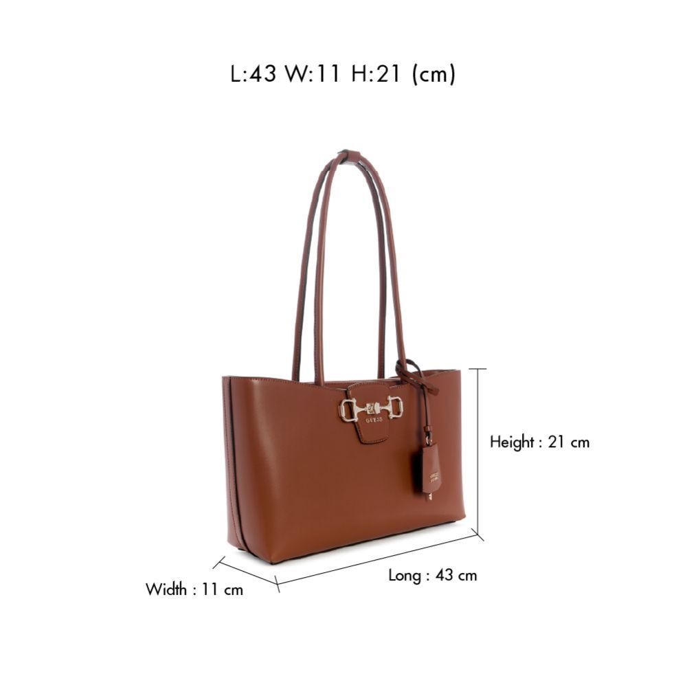 GUESS حقيبة JANIE Girlfriend Carryall — بني — صورة 6