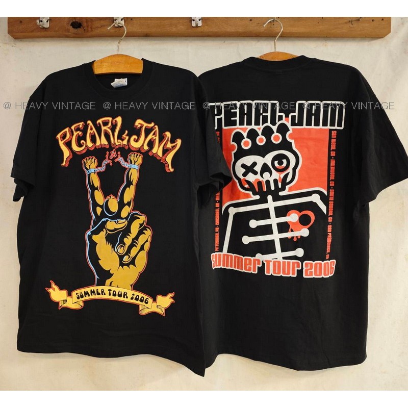 PEARL JAM SUMMER TOUR 2006 Dead Stock เสื้อวินเทจ เสื้อการ์ตูนตำนาน heavy vintage shirt