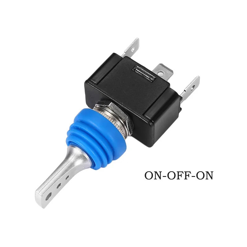 1pcs R13-416 Series 12 มม.กันน้ํารถ ON-OFF-ON SPDT 3Pin 3Position Toggle สวิทช์พลาสติก 20A/24VDC 40A