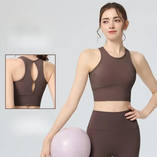 สปอร์ตบราแข็ง-กันกระแทกฟิตเนสเสื้อกล้ามที่มีเบาะในตัวสําหรับรองรับสูงสุดสําหรับเต้นรํา/แอโรบิกชุดออกกําลังกายไร้รอยต่อสําหรับ โค้ง ผู้ห