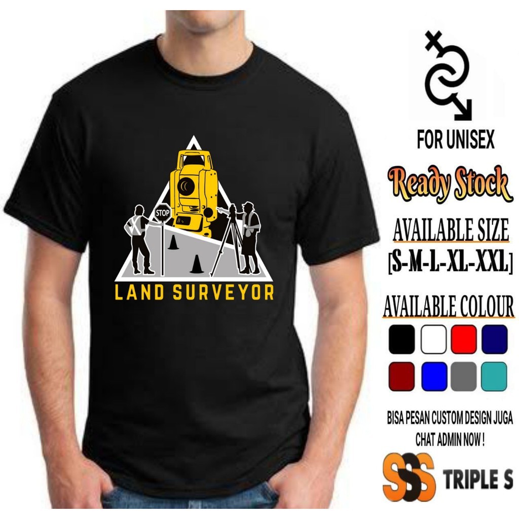 Land Surveyor Professional Baju Tshirt ไมโครไฟเบอร์