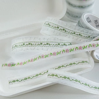Lace Dream PET เทปชุด 3 ม้วนดอกไม้ผีเสื้อสติกเกอร์สําหรับ Scrapbooking Journaling DIY หัตถกรรมและอุปกรณ์ศิลปะ
