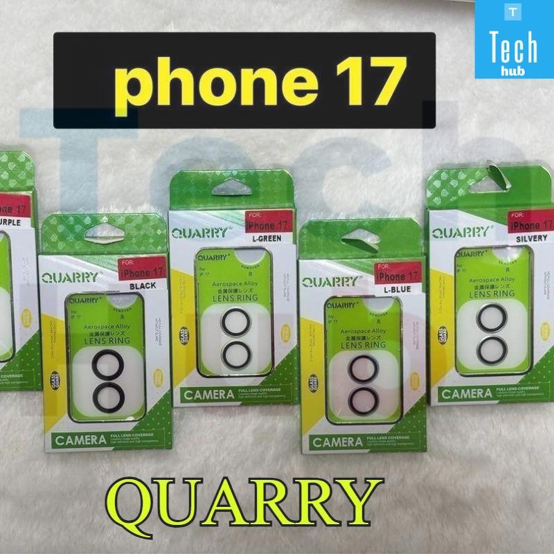 งานพรีเมี่ยม QUARRY ฟิล์มกระจกเลนกล้อง IRON RING แหวนกันรอยเลนส์กล้อง สำหรับ  lPhone 17 Pro Max  17 