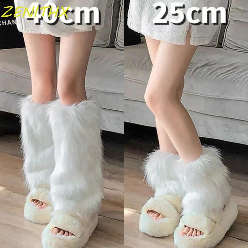 ขาอุ่นขน faux fur หนา สไตล์ญี่ปุ่น Lolita/JK สำหรับรองเท้าและถุงเท้ายาว
