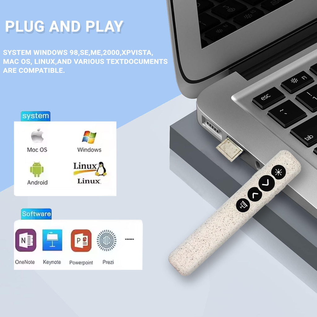 TB-3688 PPT Flip Pen 2.4G Flip Pen Laser Flip Pen Projection Pen Business Flip Pen/10.15