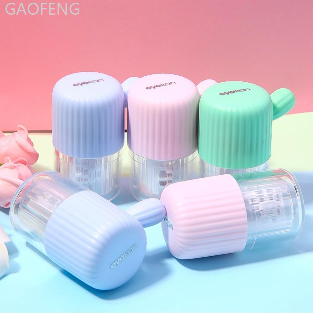 GAOFENG เครื่องซักผ้าคอนแทคเลนส์การ์ตูนกระบองเพชรคอนแทคเลนส์เครื่องมือทําความสะอาดคอนแทคเลนส์สีทําคว