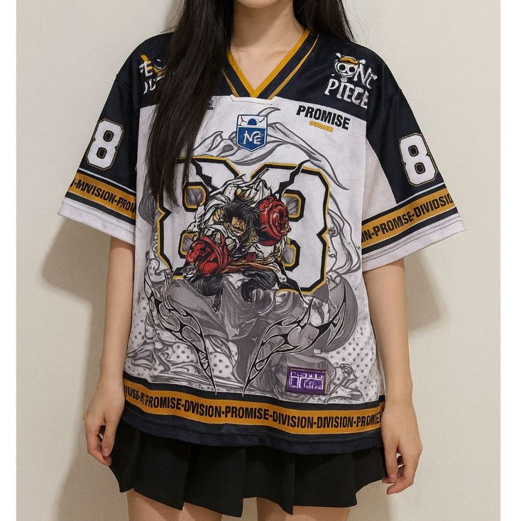 Kaos Jersey LUFFY 88 Oversize Retro Boxy Shirt