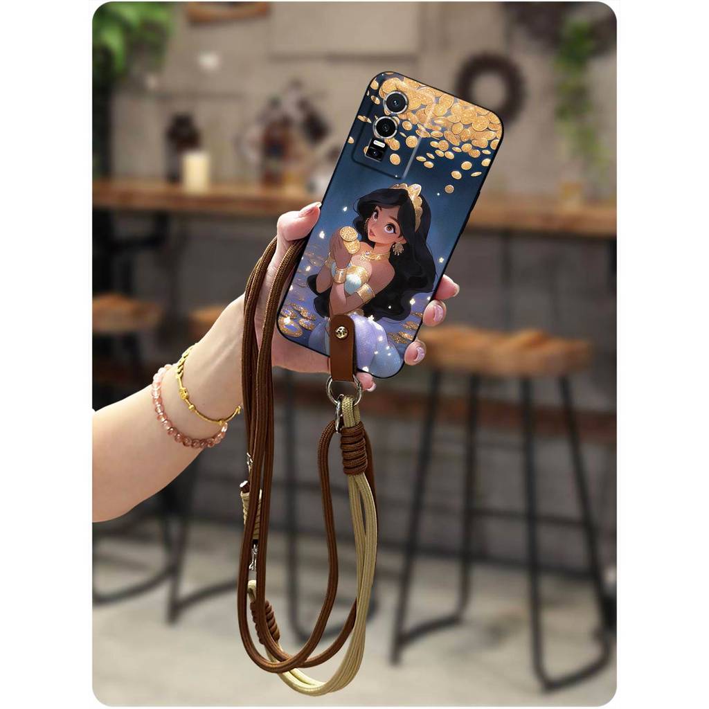 กราฟฟิตีป้องกันเคสโทรศัพท์สําหรับVIVO Y76 5Gเต็มห่อซิลิโคนแฟชั่นน่ารักออกแบบTPUทนทานAnti-KNOCKป้องกั