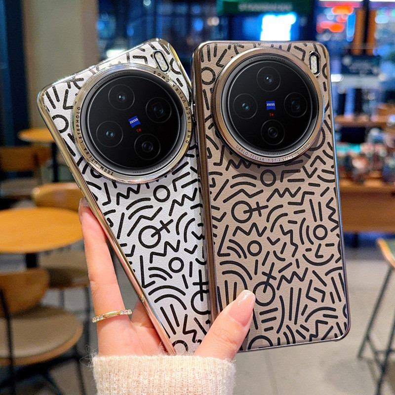 เหมาะสําหรับ vivox200s/x200 เคสโทรศัพท์ Graffiti x200ultra สามแพ็คกรณี x200pro/x100s Hard Case Spot 