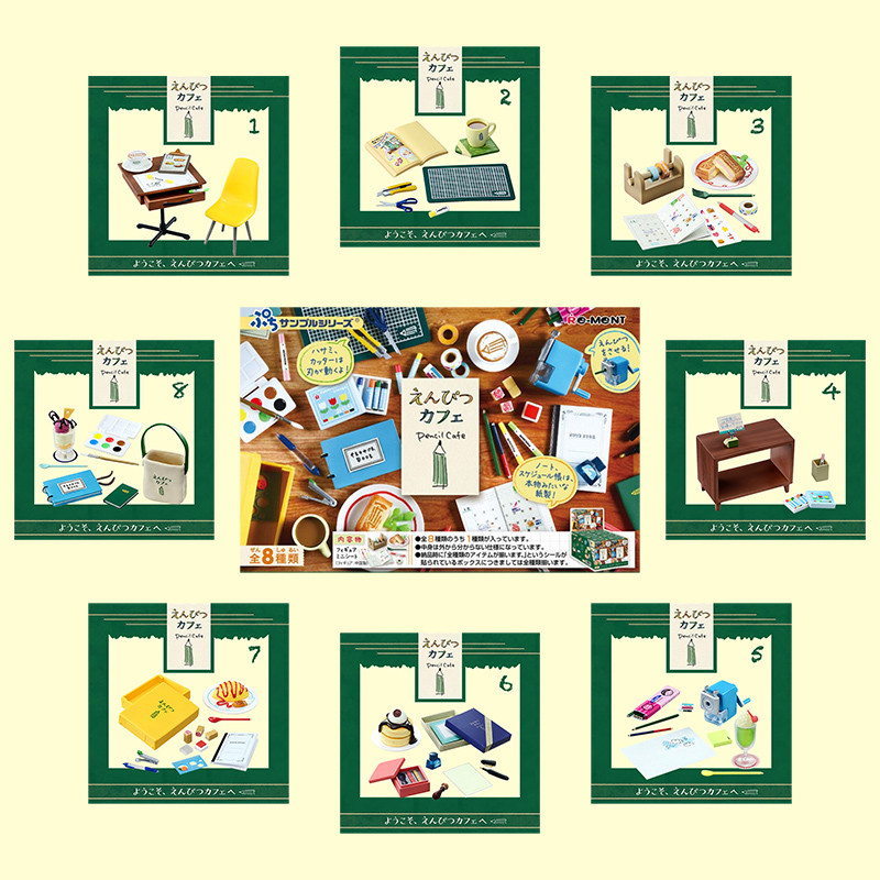 Re-Ment Pencil Cafe Pencil Cafe All 8 ประเภทแบรนด์ใหม่จัดส่งฟรี 2019