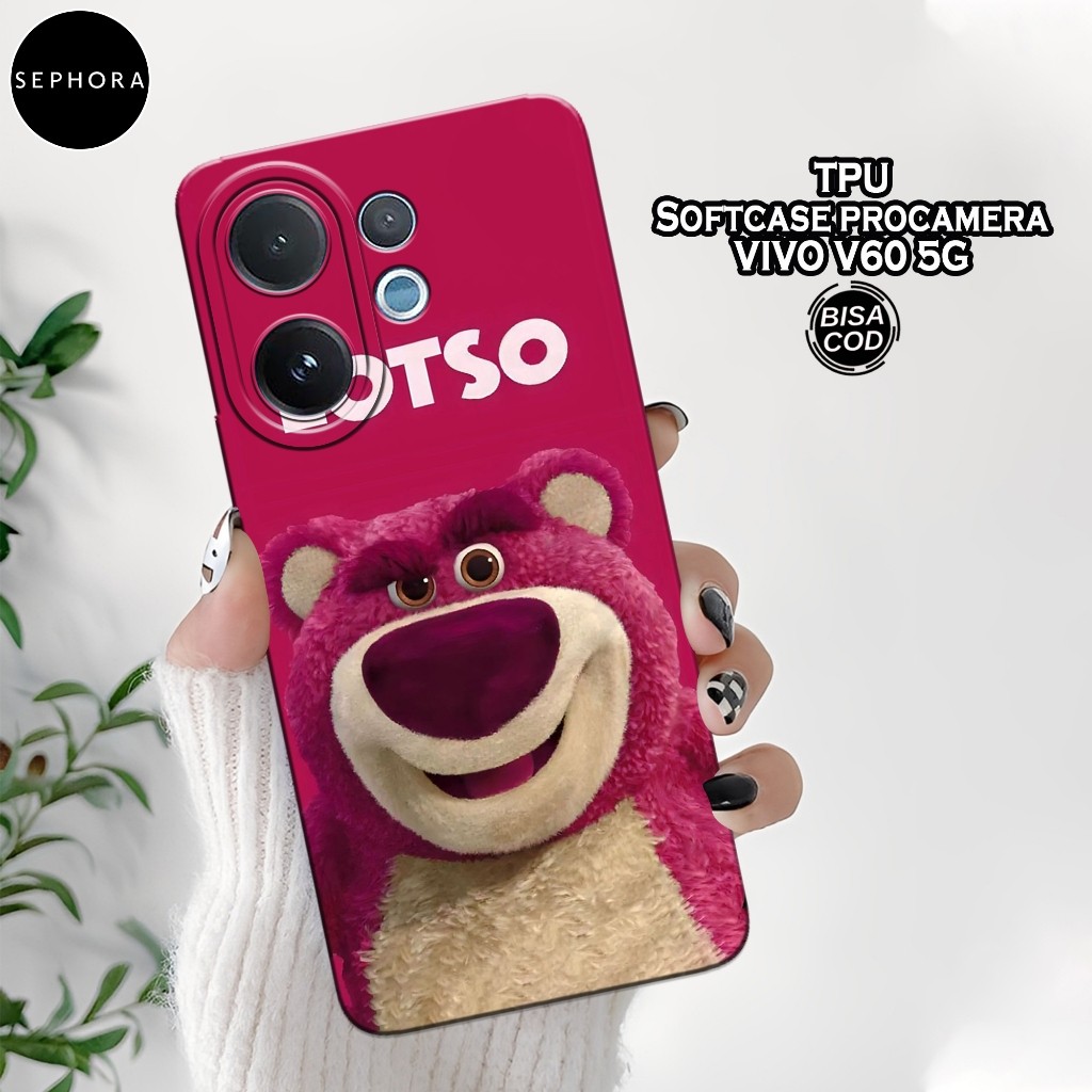 เคส HP ล่าสุด VIVO V60 5G 2025 - เคสแฟชั่นLotso - เคส VIVO V60 5G 2025 Softcase - เคสกล้อง Pro - เคส