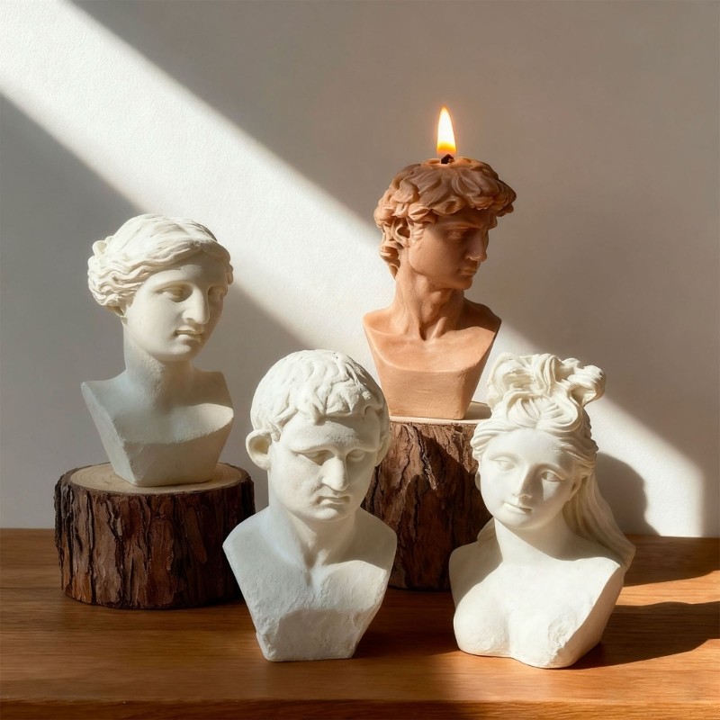 Inste Artistics Davids รูปซิลิโคน Mould สําหรับหล่อและกลิ่นหอมในบ้าน