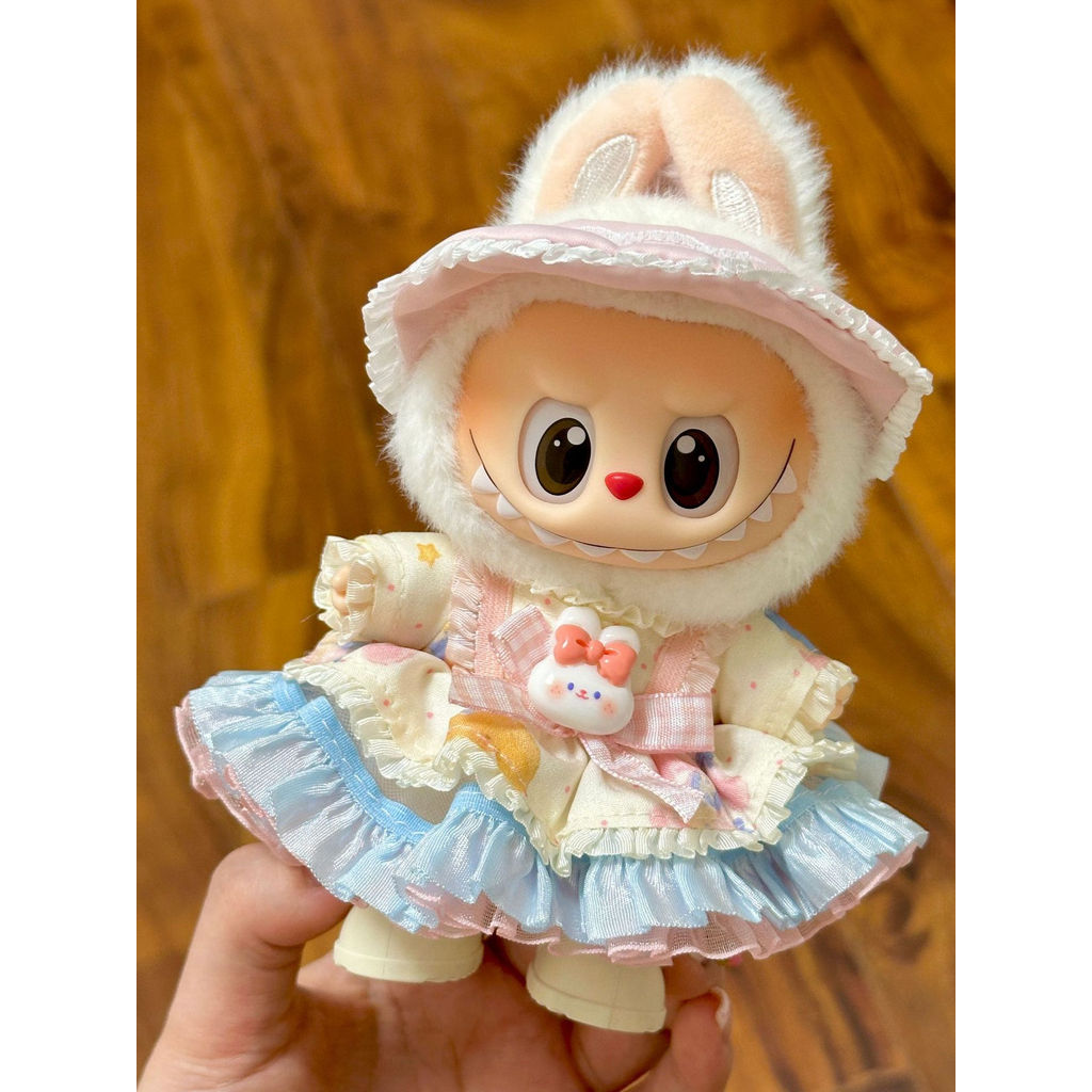 ชุดตุ๊กตา ชุดตุ๊กตา 15cm ใหม่ labu เสื้อผ้าเด็กชุดกระโปรง labu หนึ่งวินาทีสามรุ่นเสื้อผ้าแต่งตัวตุ๊กตาหมวกตุ๊กตาเสื้อผ้าเด็ก