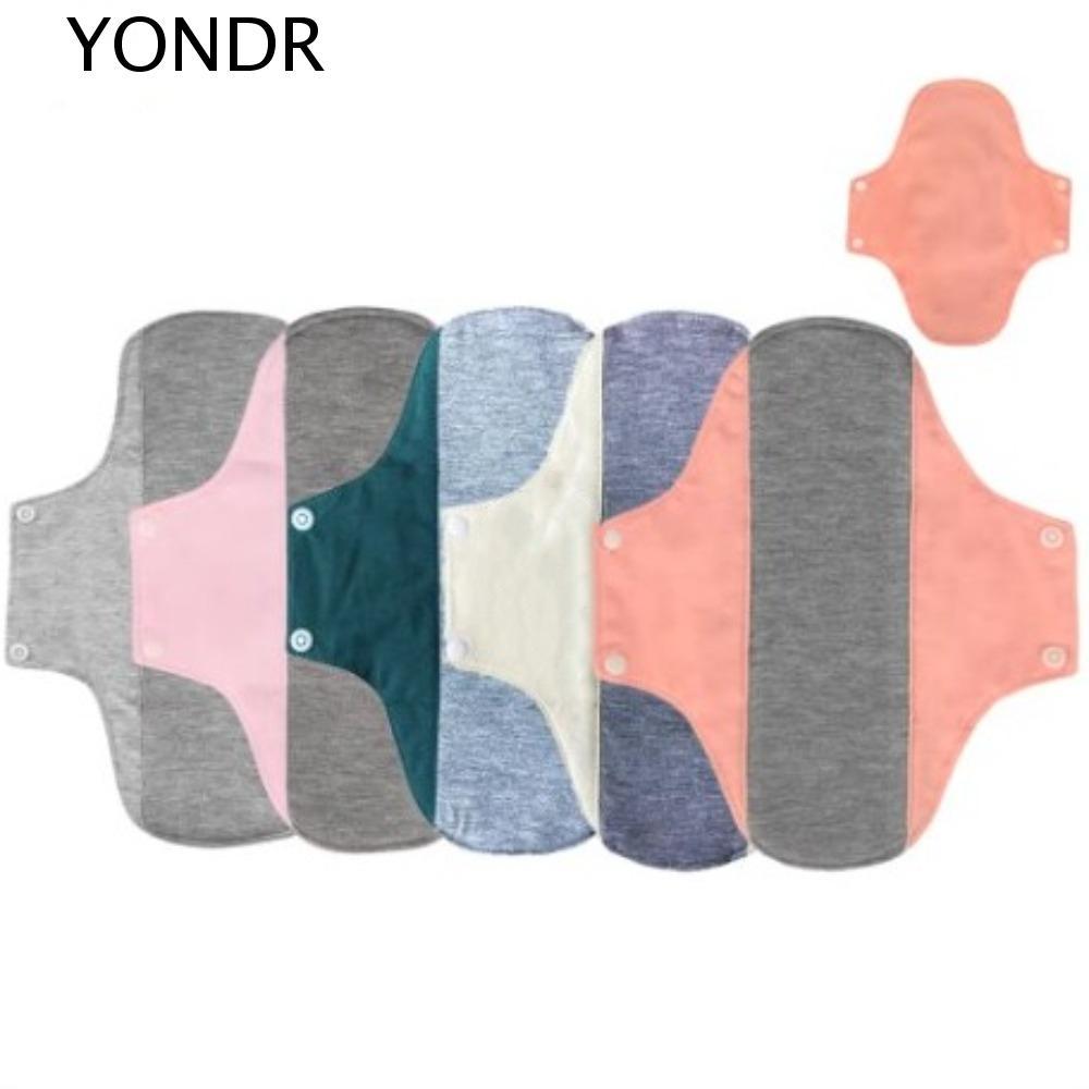 YONDR 6 ชิ้นผ้าอนามัย, Graphene Reusableประจําเดือนผ้า Pads,ปะเก็นล้างทําความสะอาดได้ Breathable Soft Panty Liner Incontinence