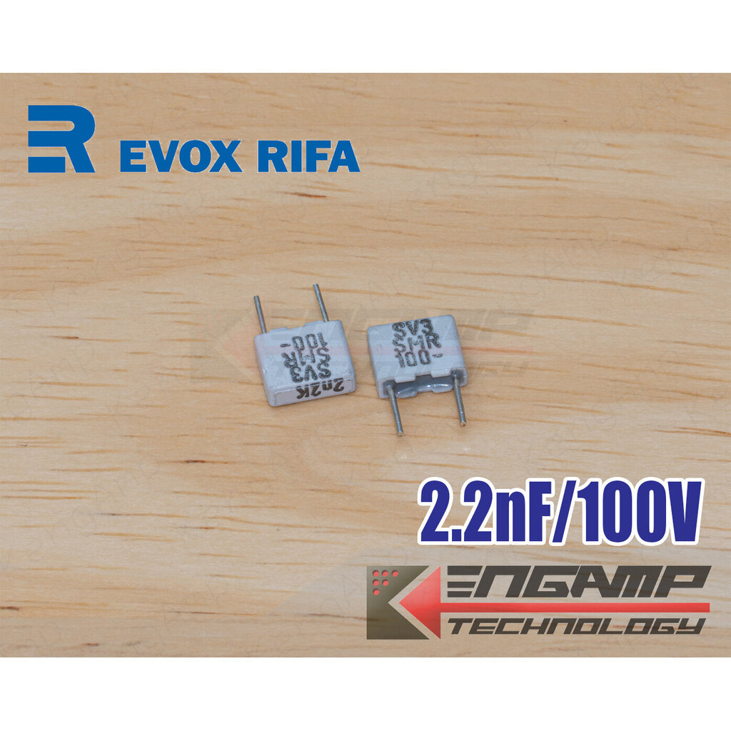 (10ตัว) [F-CAP] 2.2nF/100V 2n2K100V 10% EVOX SMR5 2.4x7.2 H6.4mm P=5mm