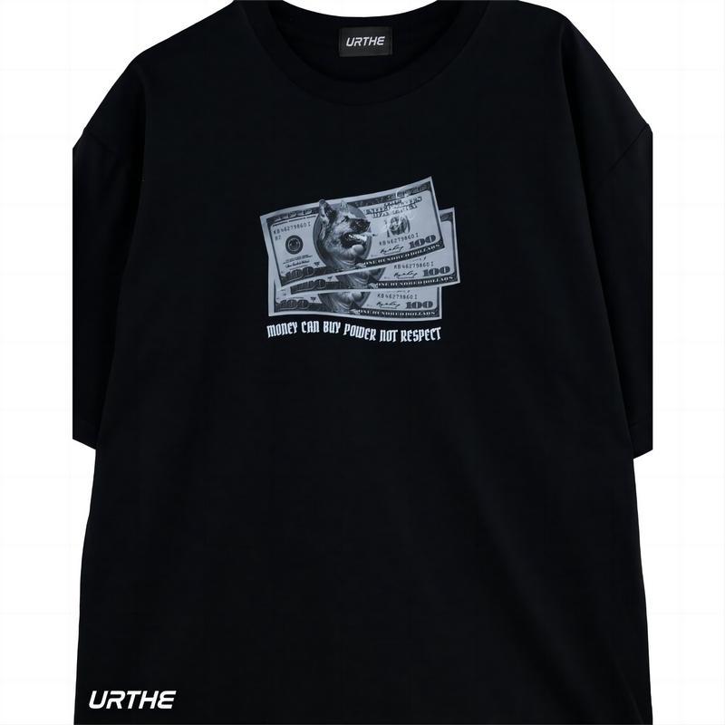 เสื้อยืด street URTHE - เสื้อยืด แขนสั้น UNISEX สกรีนลาย รุ่น DFT Clothing Man ผู้ชาย ผ้าฝ้าย ผ้าไหม