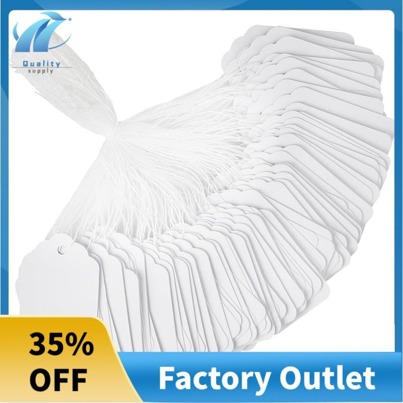 Superb White Price Tags with String - 1000PCS Pre-Strung String Tags for Pricing, Paper Hang Tags สิ