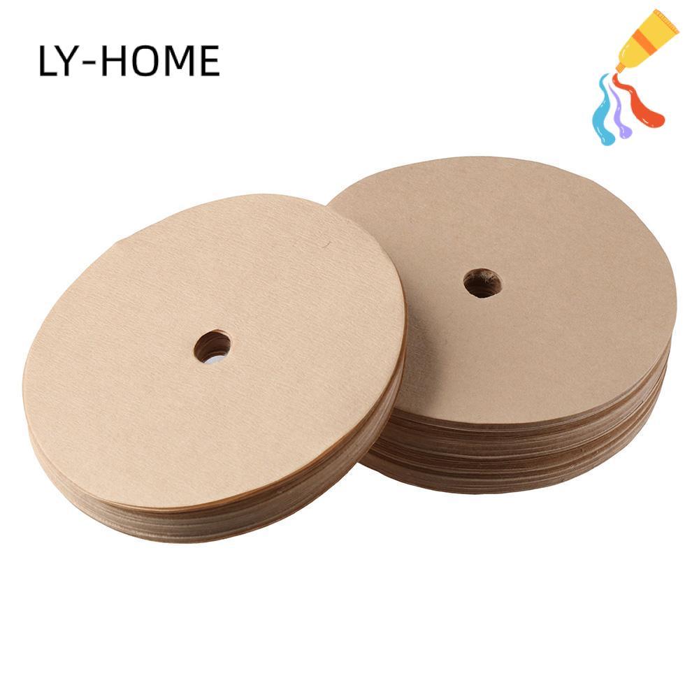 LIAOYING 400PCS กรองกาแฟแบบใช้แล้วทิ้ง,สีไม้ธรรมชาติ 3.75 นิ้วไม่ฟอกขาว Percolator กาแฟกรอง, โมเดิร์