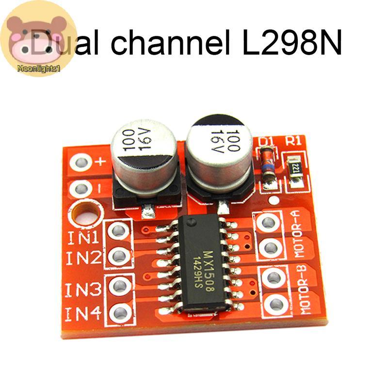 Moonlights1 Dual Channel DC Motor Driver Mini Module PWM ควบคุมความเร็ว Beyond L298N EN