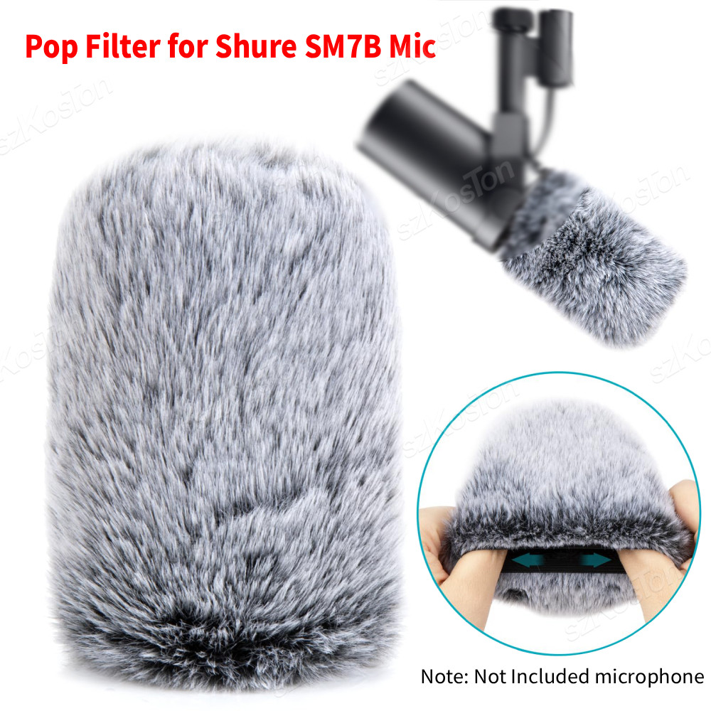 SM7B Pop Filter เหมาะสําหรับไมโครโฟน Shure, ฝาครอบwindscreen ปุยเข้ากันได้กับ Shure SM7B, SM7dB ไมโค